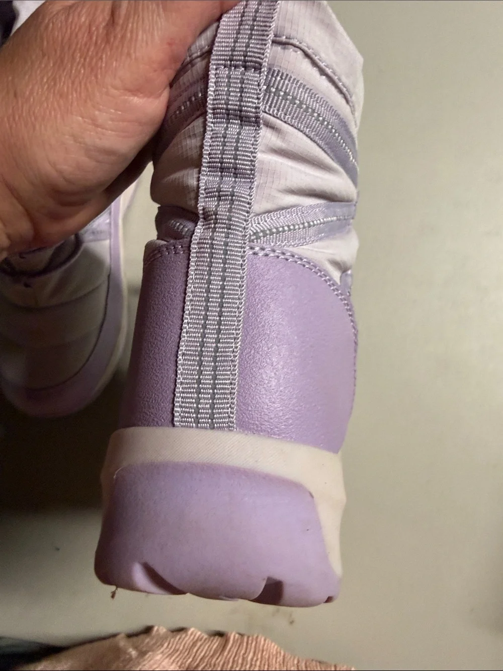 Lands' End Lilac Kids Snow Boots with Toggle Closure